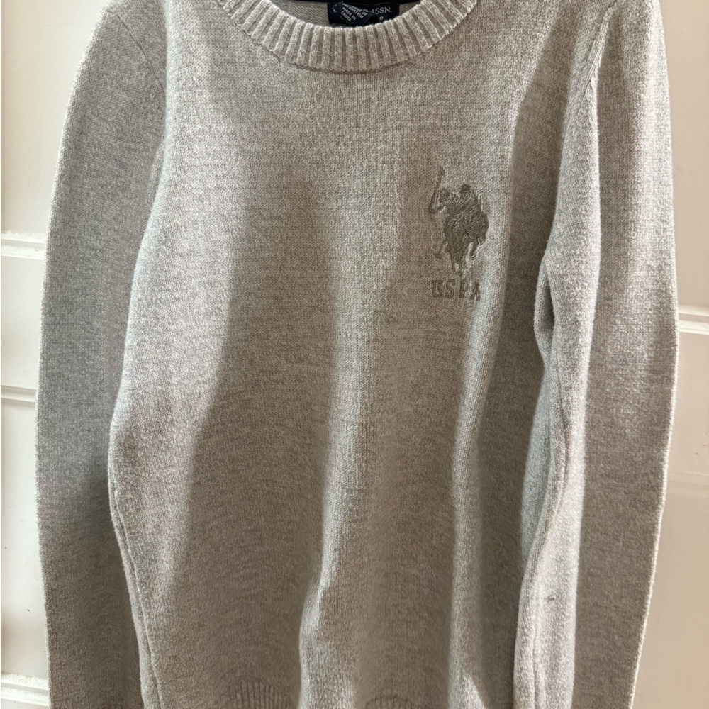 U.S. Polo Assn. Light Gray Crewneck Sweater